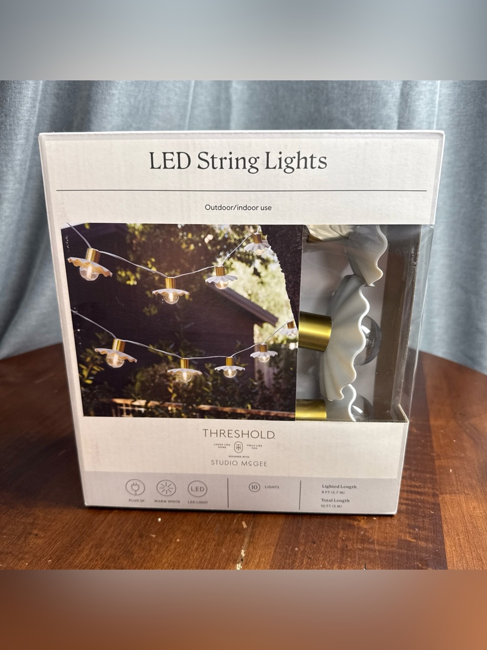 Threshold LED Globe String Lighted 10ct Length Outdoor/indoor Clear White